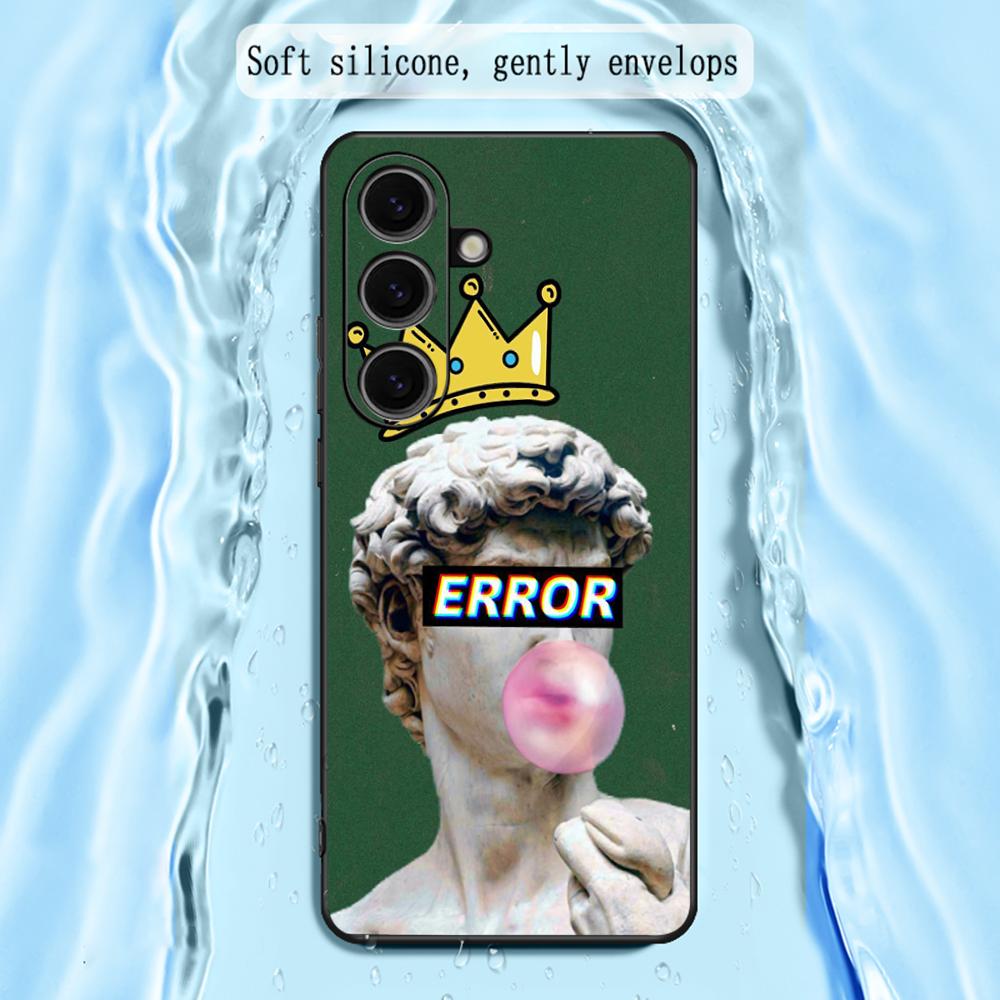 Roman statues cool hip-hop poster design Phone Case For Samsung Galaxy S26 S25 S24 S23 S22 S21 Plus Ultra Note20 Soft Black