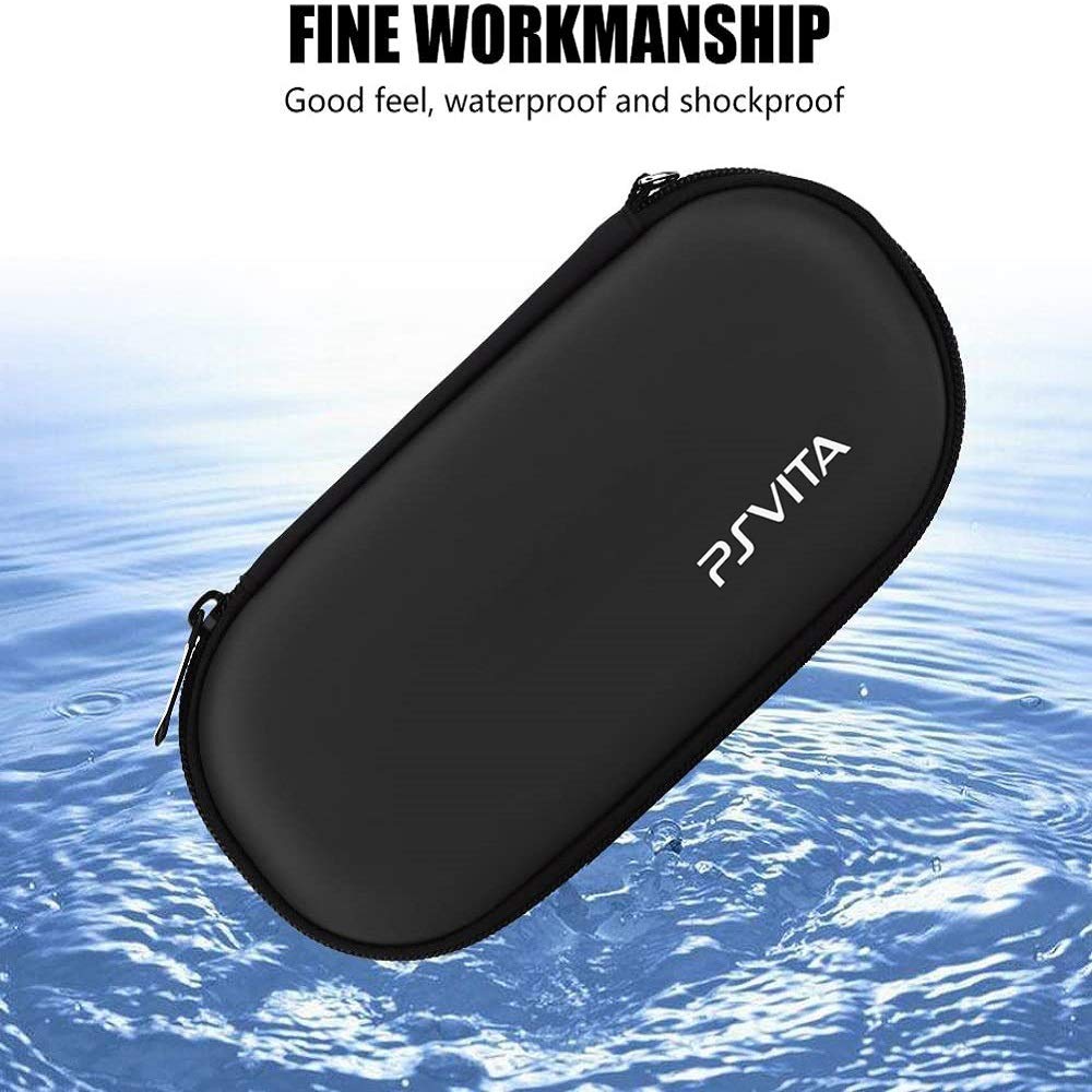 RDFJ PSVita Hard Protective Cover for PS Vita PSV Storage Case Pouch, 2000/1000/PSP, (Black)