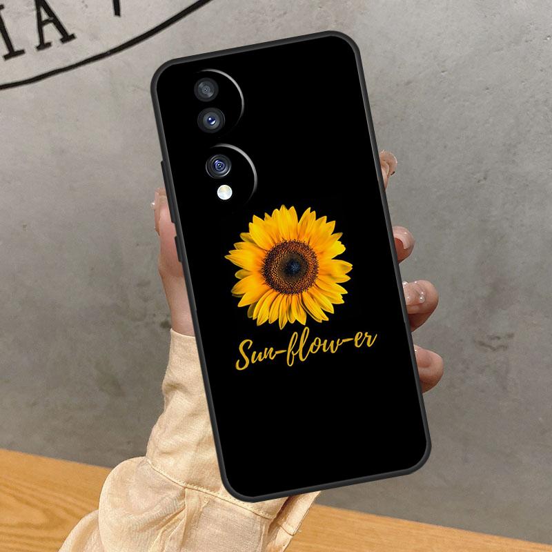 Beauty Yellow Sunflower Case For Honor Magic 7 Lite 5 6 8 Pro 200 400 50 70 90 Win RT X8c X8b X9a X9b X9c X9d Cover