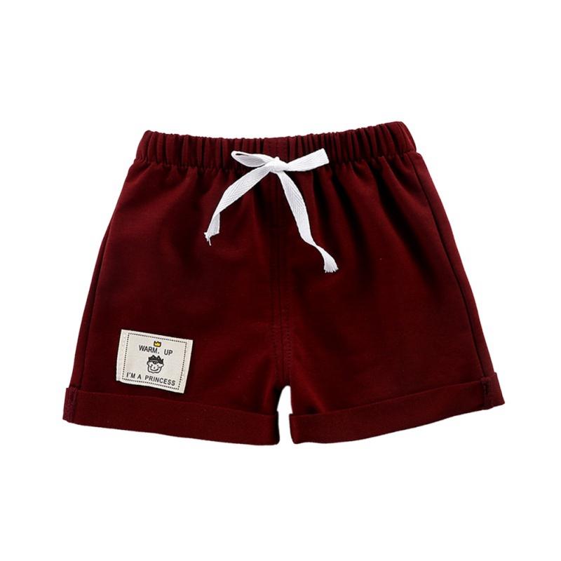 

Детские шорты для мальчиков и девочек Пляжные шорты Детские хлопковые спортивные шорты 100 вино красного