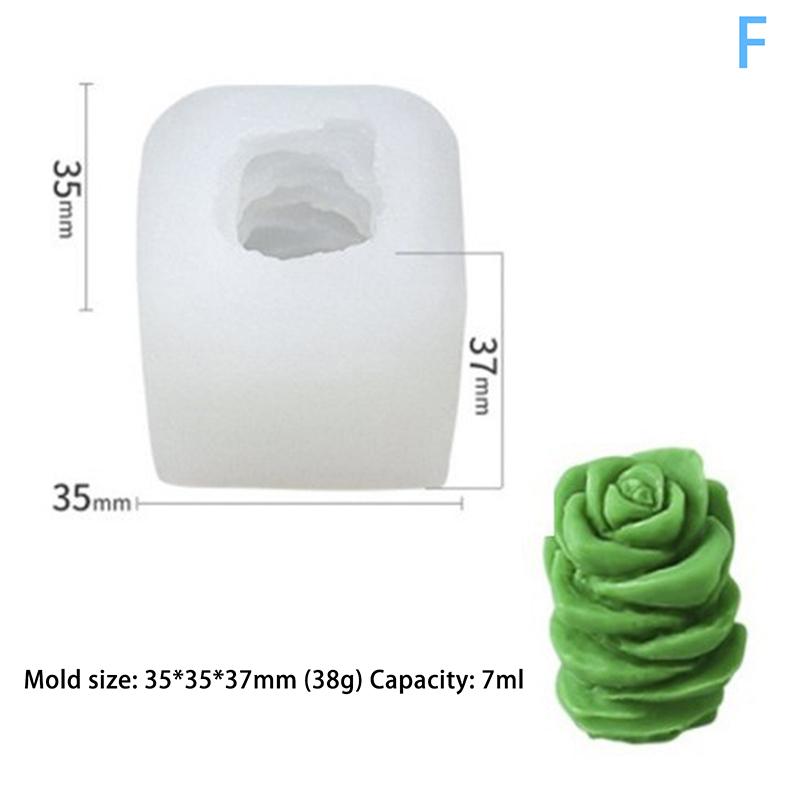 Moldes de Silicone para Velas Suculentas DIY 3D Cacto Flor Plantas Molde de Fundição Para Velas DIY Fondant Sabão Artesanato em Resina Epóxi