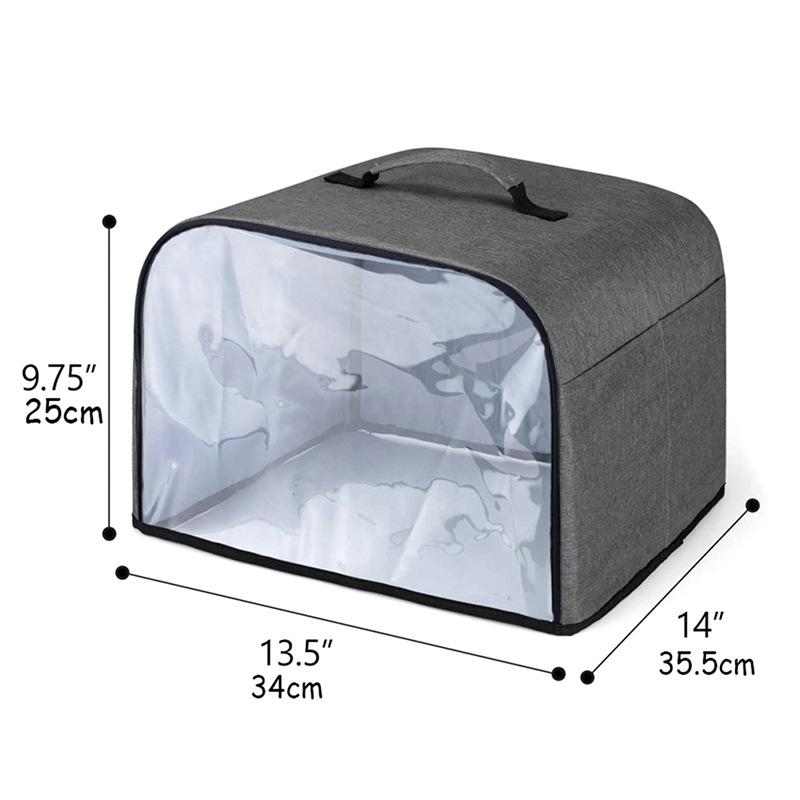 

Воздуходувка для фритюрницы, выпечка хлеба с карманами для хранения, чехол для тостера из ткани Оксфорд, пылезащитный колпачок для кухни, прочный, водонепроницаемый темно серый