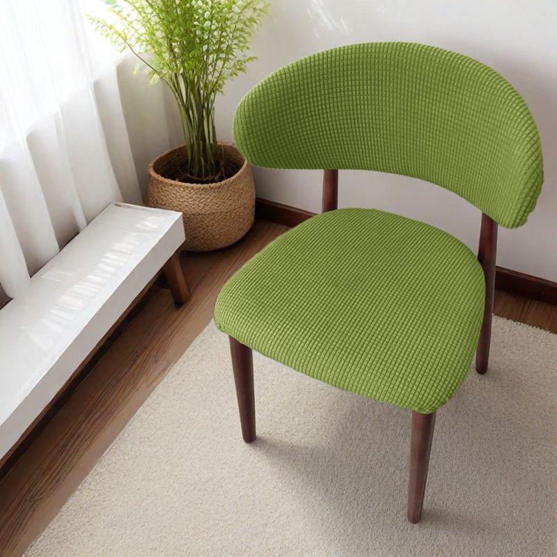 

1/2/4pcs C-Shape Chair Cover Backrest Arm Chair Covers Plaid Stretch Room Chair Slipcover Office Dining Table Protector Cover 1PC