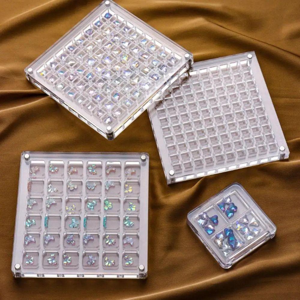 Plastic Seashell Storage Box Mini Small Craft Organizers Compartment Seashell Collection Case