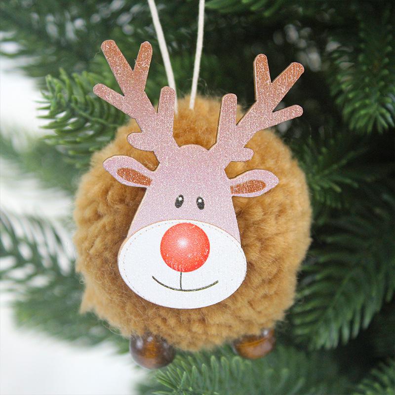 Felt Reindeer Christmas Ornament - Small Elk Pendant for Tree Decoration