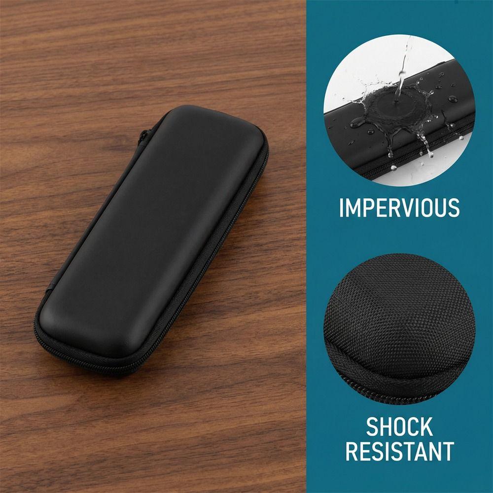Portable EVA Pen Case 20*6*3.5cm Waterproof Casing Stationery Holder Small Size Black Stylus Pen Case Daily Carry