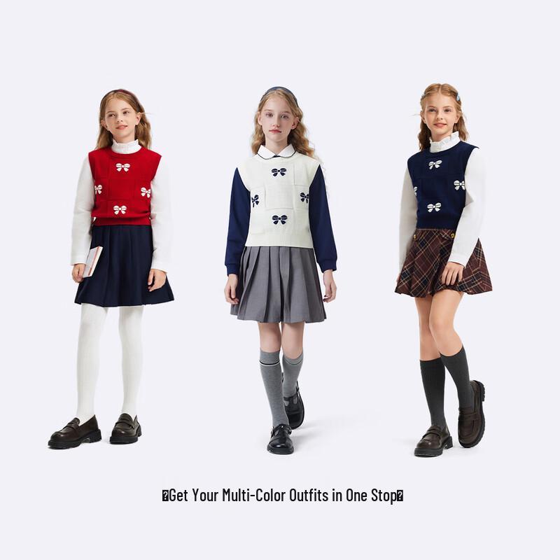 Navigare Girls' Bow-Knot Sweater Vest
