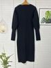 European Style 2026 Red Knit Sweater Dress with Coat Layer for Women - Autumn/Winter Collection