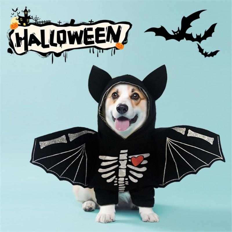 Hund Frühling Hoodie Halloween Thema Innen Außen Nutzung Sweatshirt Outfit für Außen Pullover für Halloween