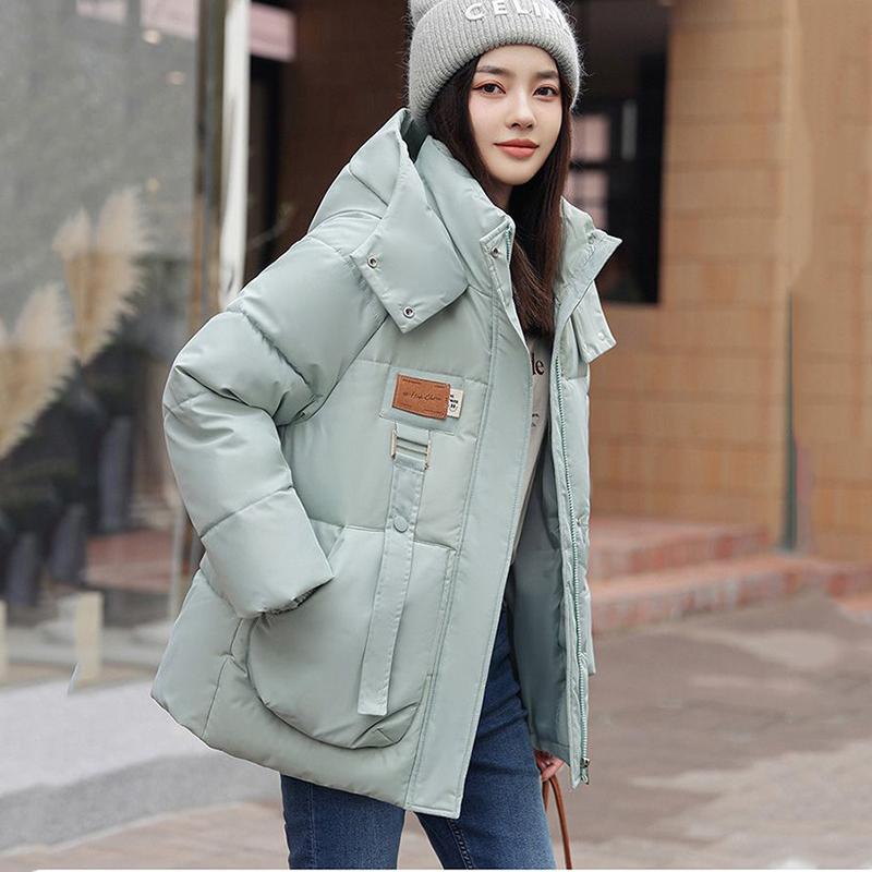 New Autumn Women Hooded Parkas Jacket Thicken Warm Padded Coat Female Cotton Clothes Winter Outwear Short Down Cotton Jackets