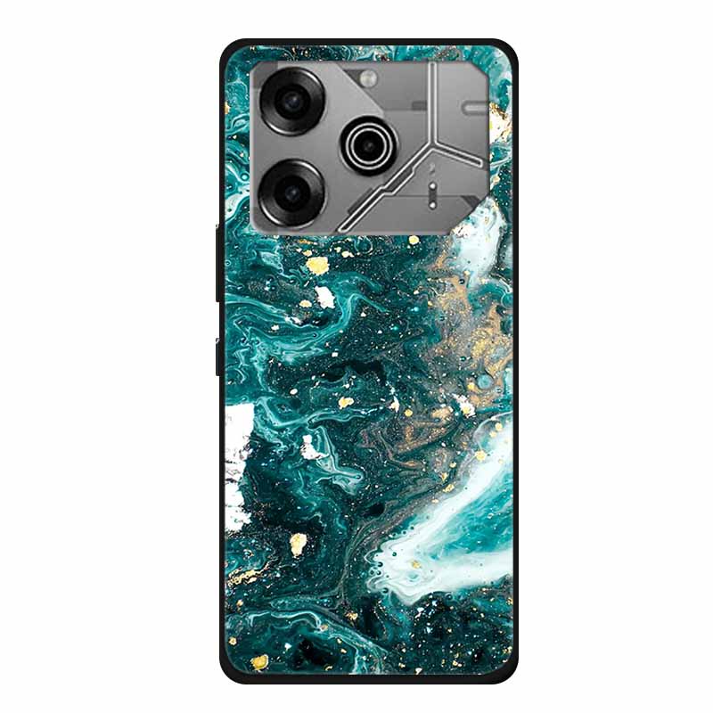 For Tecno Pova 6 Pro Case Marble TPU Silicone Soft Back Cover Phone Cases for Tecno Pova6Pro 5G LI9 Protector Mica Painted Coque