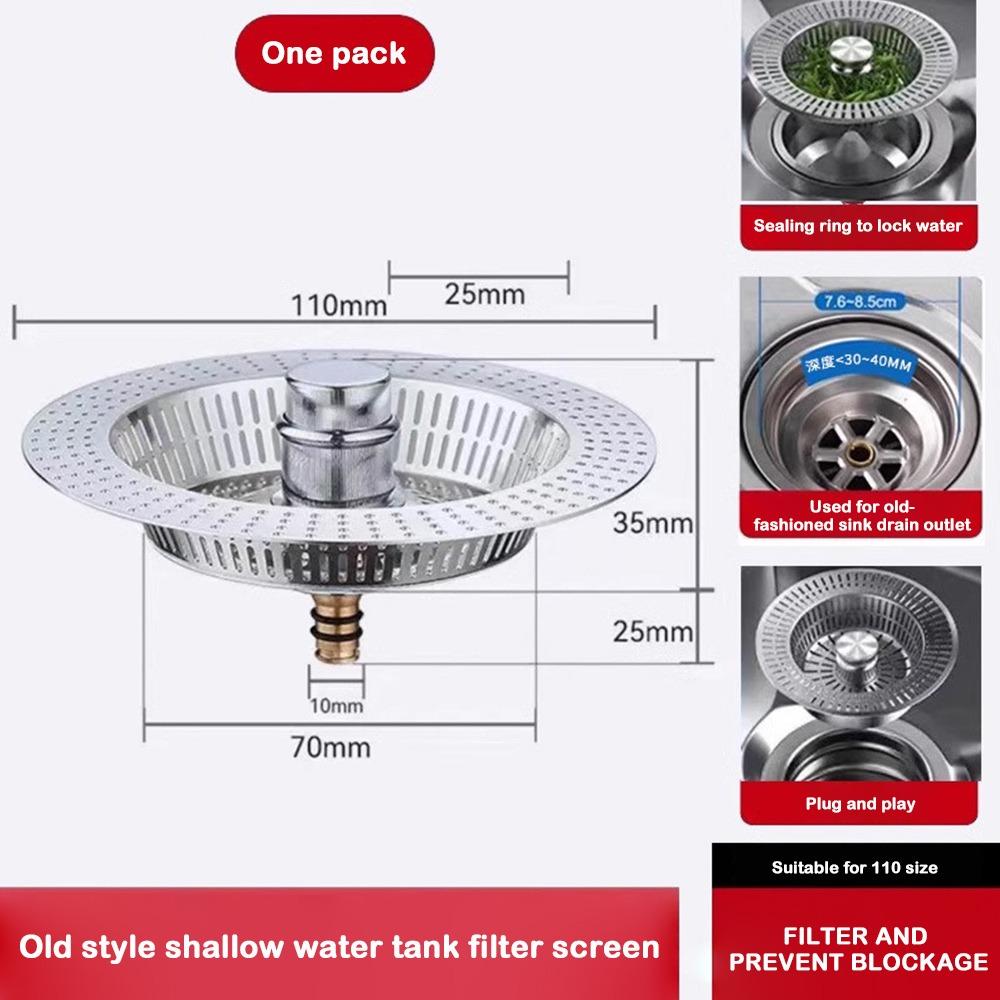 

Anti-blocking Drain Filter Floor Drain Plug Mesh Trap Creative Food Waste Catcher серебряный