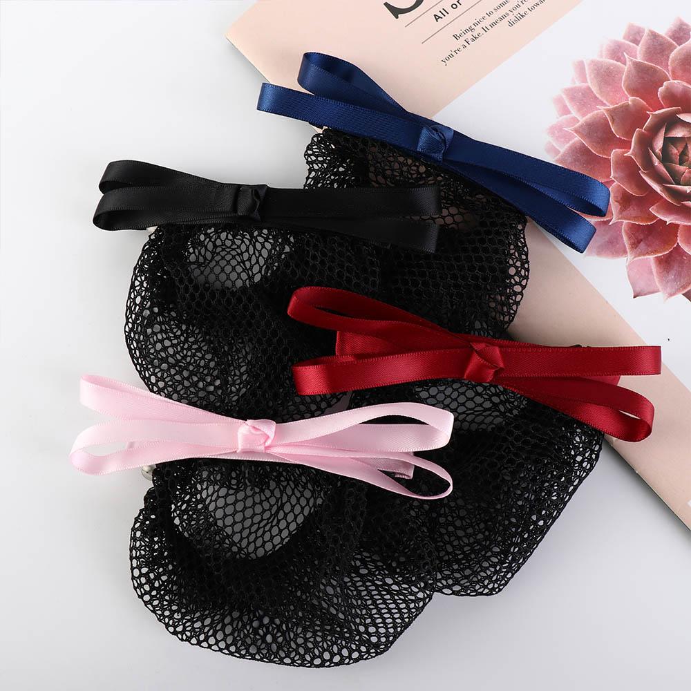 Office Hair Net Mesh Hair Net Korean Bun Snood Ponytail Clip Hairgrips Cover Net Women Spring Clips