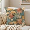 Colorful Fallen Leaf Pattern Pillow Case Organic Short Plush Cushion Covers Breathable Washable WrinkleResistant