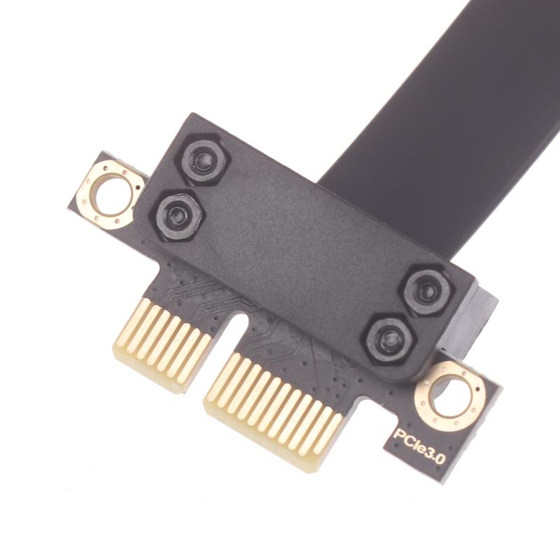 Pcie 3.0 X1 Riser Cable 90° Right Angle Extension Cable High-Speed Pci Express 1X Riser Card Ribbon Extender