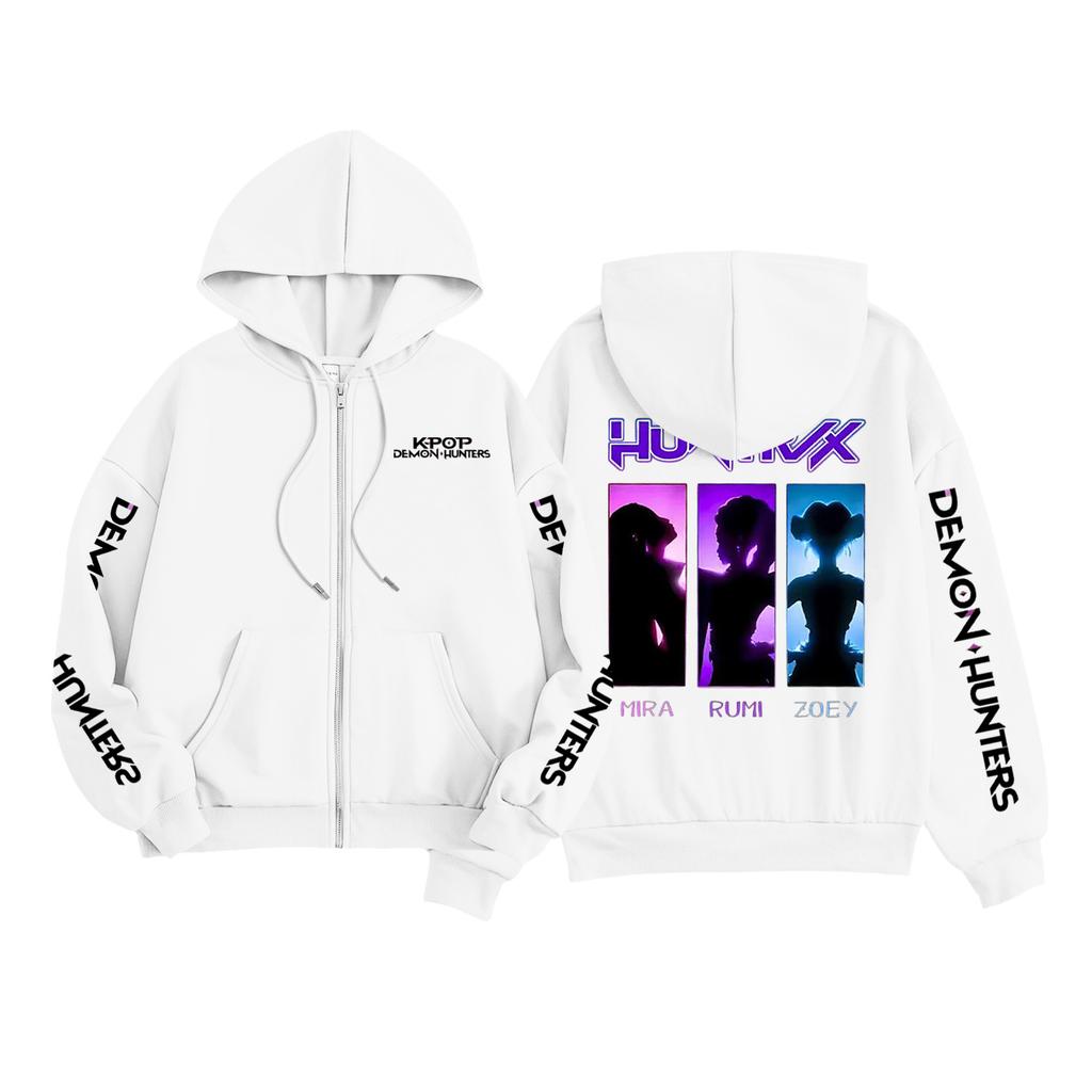 Kids Fashion Women's Lightweight Long Sleeve Zipper Hoodie Printed Hoodie With Pockets