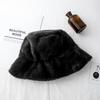 Sweet Ladies Winter Soft Outdoor Warmer Faux Fur Rabbit Warm Hat Fishing Cap Bucket Hat