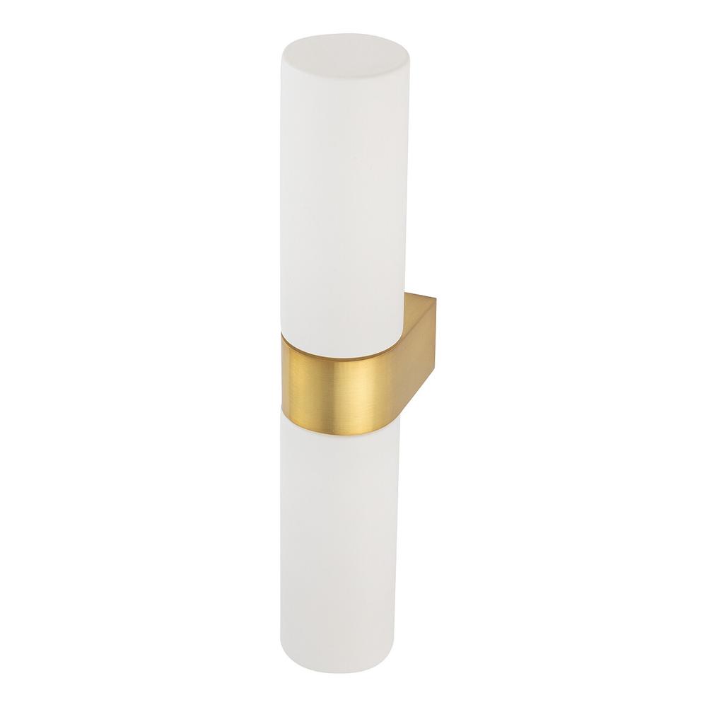 Nowodvorski Natalie II G9 Gold White Glass Bathroom Wall Lamp IP44