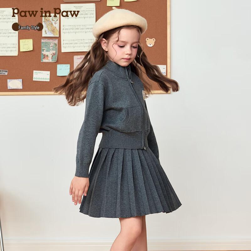 PawinPaw Mädchen Cartoon Bär Strickkleid Set