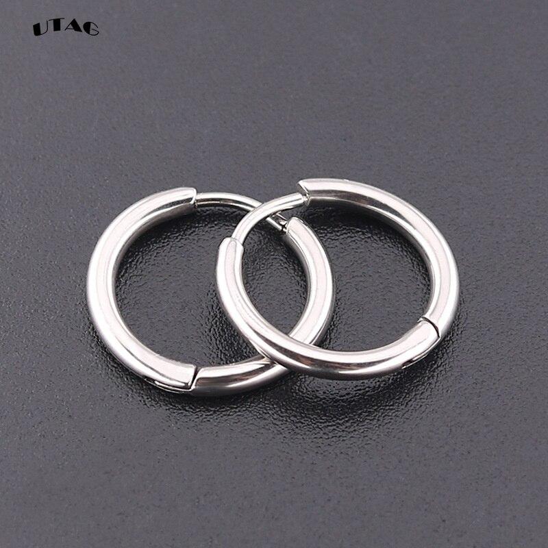 Utag Hoop Øredobber Dame Gulltone/Rose Gulltone/Svart Farge Runde Sirkel Øredobber Øre Fingerring Klips Øredobber Aretes MujerTrendy Øredobber