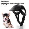Pet Helmet with Ear Holes Dog Safety Hat Windproof Adjustable Puppy Motorcycle Helmet for Outdoor Riding Hiking Cycling