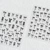 Lovely Red Pink Black Line Bowknot 3D Self Adhesive Nail Art Decorations Stickers Ribbon Charming Cute Manicure Decals