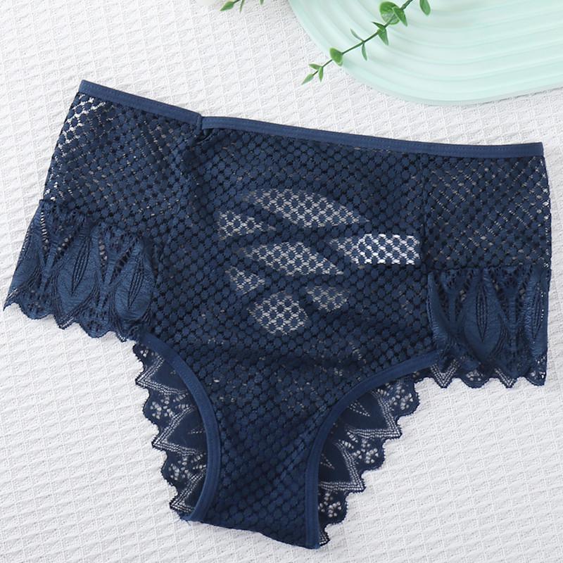 High Waist Tummy Control Lace Panties with Criss-Cross Straps - Sexy Plus Size Triangle Design
