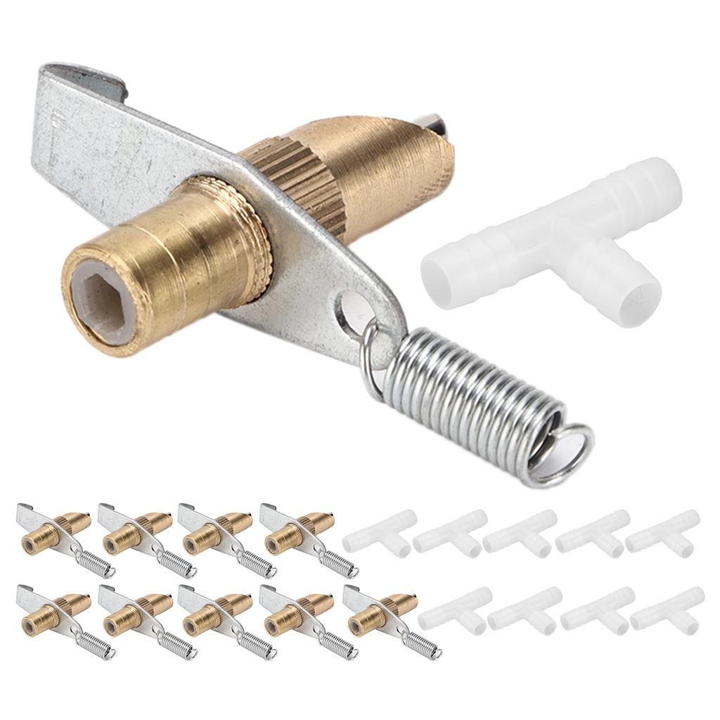 10 Pack Rabbit Water Feeder Copper Rabbit Nipple Drinker Feeder for Bunny Rodent Poultry