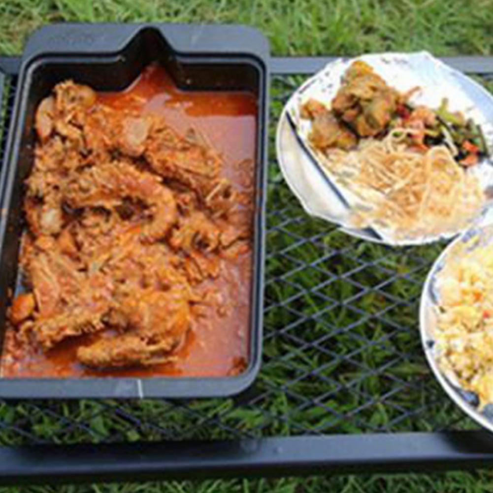 Folding Barbecue Rack Portable Folding Campfire Grill Grate Heavy Duty Steel Mesh Cooking Rack for Outdoor Bbq Picnic