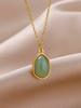 1pc Women's Stainless Steel Asymmetrical Purple Natural Stone Pendant Necklace, Fashion Accessory For Daily Wear