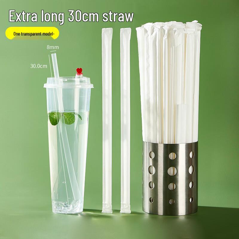 Bozhen Jiangchu Individually Wrapped Long Hardened Milk Tea Straws