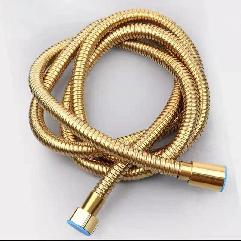 G1/2 " Flexible Nickel Shower Hose 1.5m Antique Plumbing Hose Stainless Gold Steel Bathroom Hose Gray Bathroom Shower head Pipe