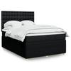VidaXL Bed Slat Base with Mattress Black 160x200 Cm Fabric 3294423