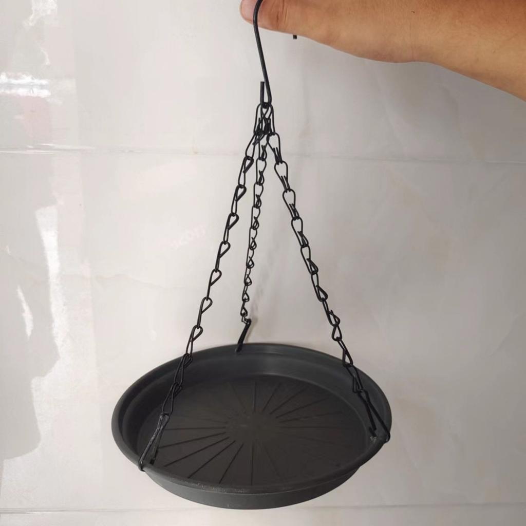 Outdoor Hanging Tray Bird Bath Tray Firm Chain Tray Strong Burden Capacity Gardening Exterior Decoration