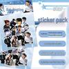 Korean Star Laser Sticker Pack - 50 Sheet DIY Stationery Decoration