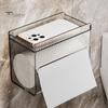 Storage Organizer Toilet Tissue Box With Top Shelf Transparent Large Capacity Wall Mounted Paper Drawer Toilet Roll Paper Storage Rack