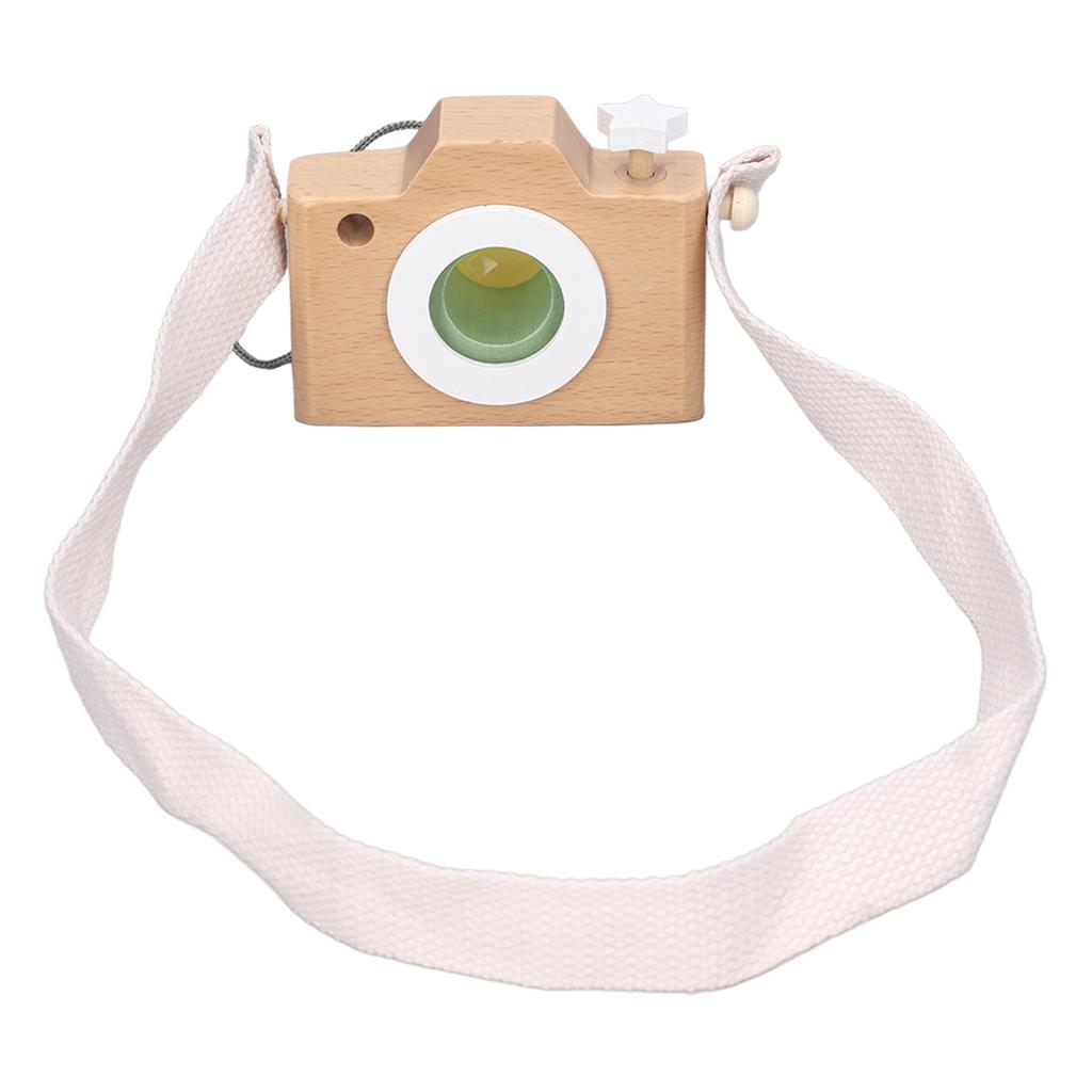Wooden Camera Toy Educational Portable Innovative Basswood Kaleidoscope Camera for Children Toddlers