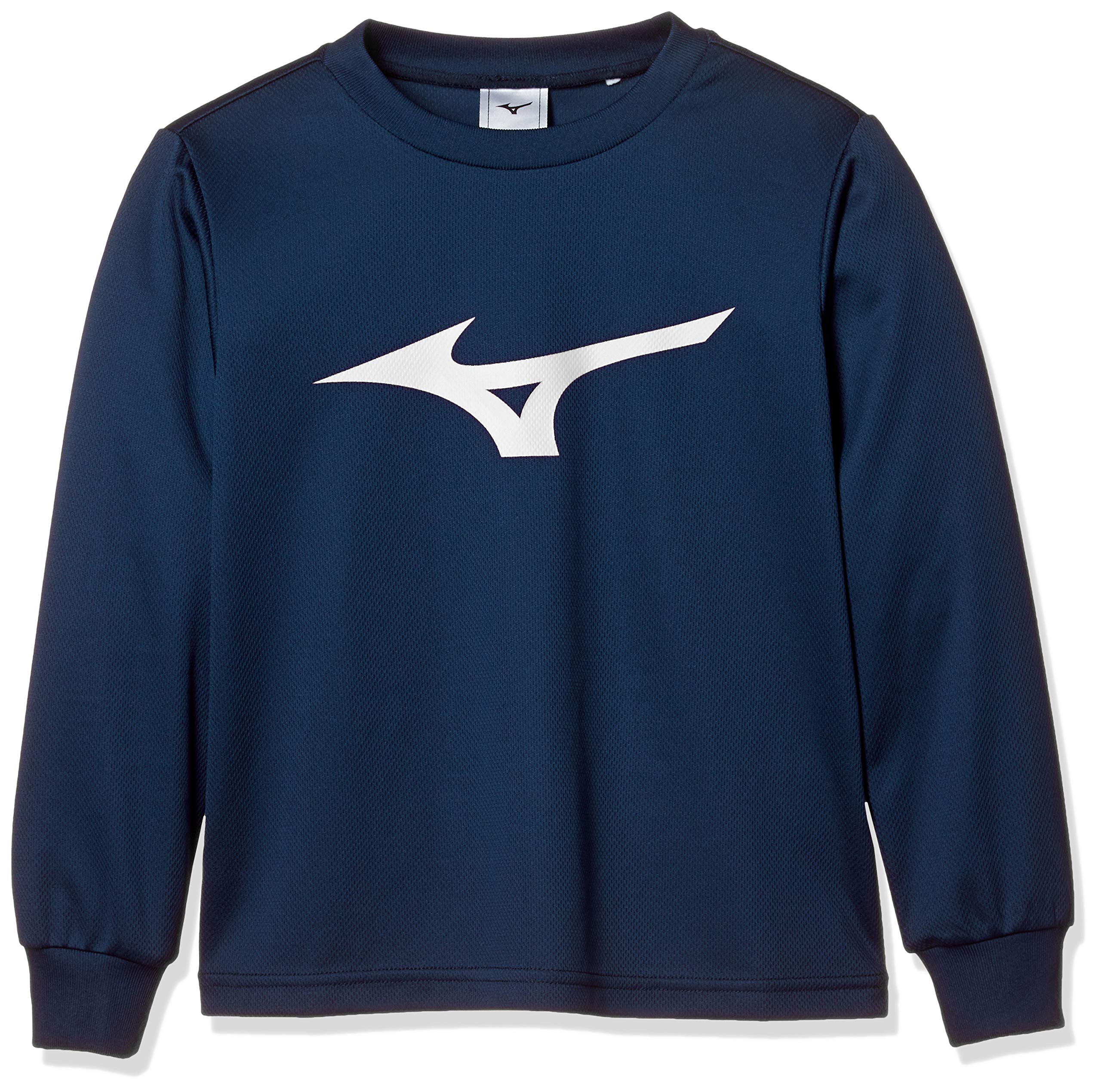 

Mizuno Training Wear Dress Size S T-Shirt (Long Sleeve), Standard, Moisture-Wicking, Quick-Drying, Navy/White, (32MA9145)