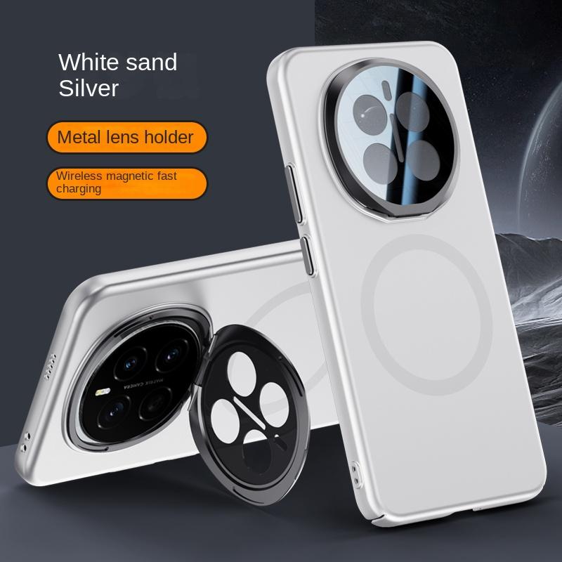 

For Honor Magic 7 7 Pro Ultra Metal Lens Full Wrap Stand PC Matte Magnetic Anti-Drop Anti-Fingerprint Phone Case For Magic 7