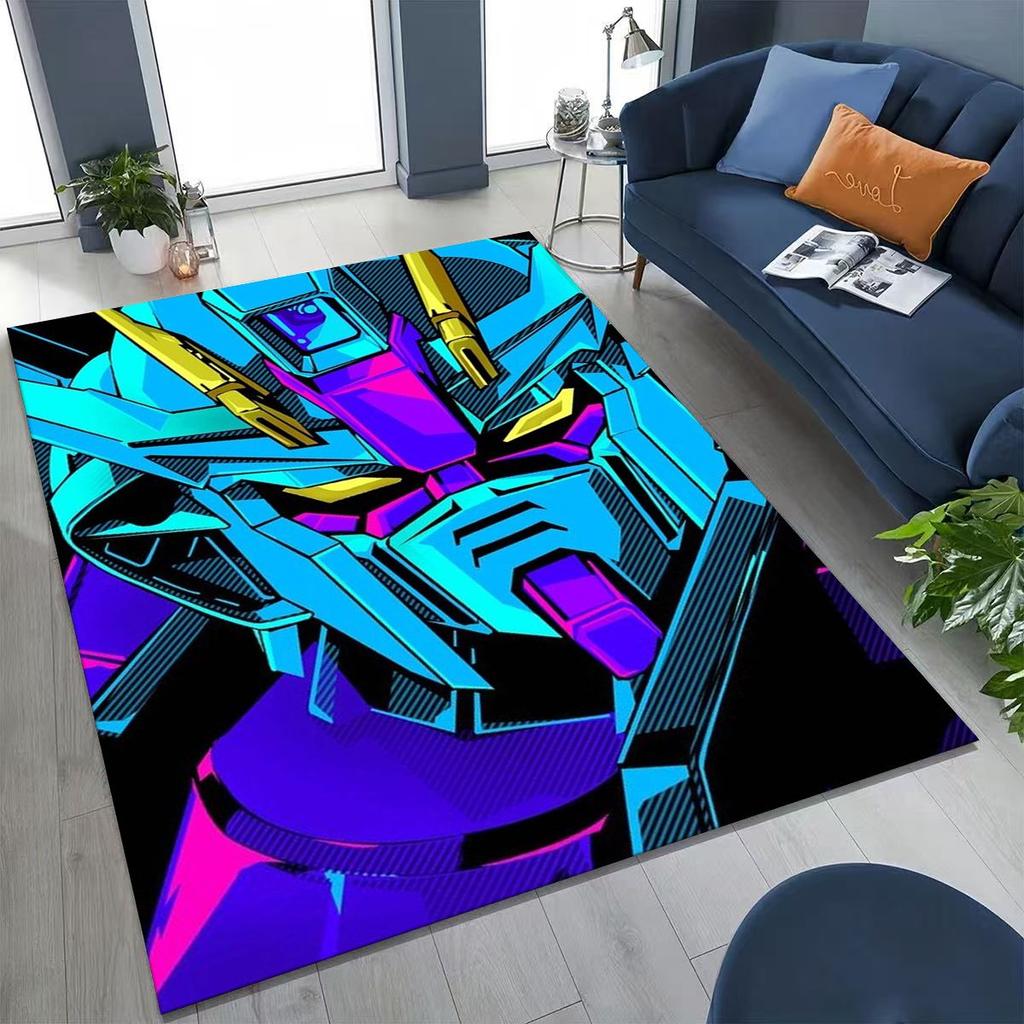 Tappeto Robot Cartoon Gundam Retrò Stile 27 per Camera da Letto Soggiorno Divano Casa Zerbino Decorazione, Tappetino Pavimento Grande Antiscivolo per Bambini Regalo