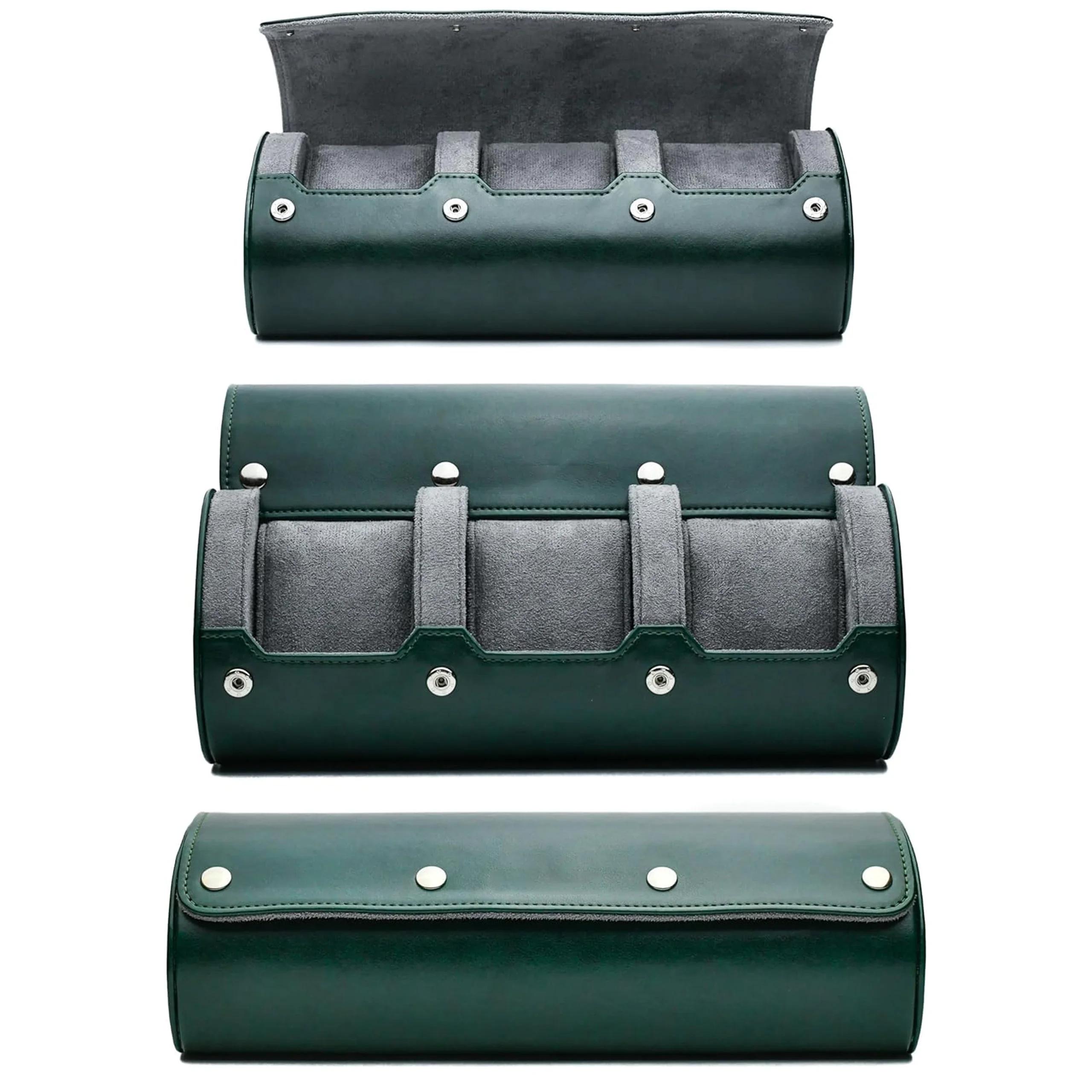 

Органайзер для часов - дорожный футляр из искусственной кожи для мужчин и женщин - футляр для переноски и отображения 3 часов, органайзер для часов