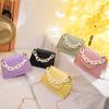 IELGY Light Fashion Women's Diagonal Chain Crocodile Pattern Yellow Square Shoulder Bag Handbag All-match Casual
