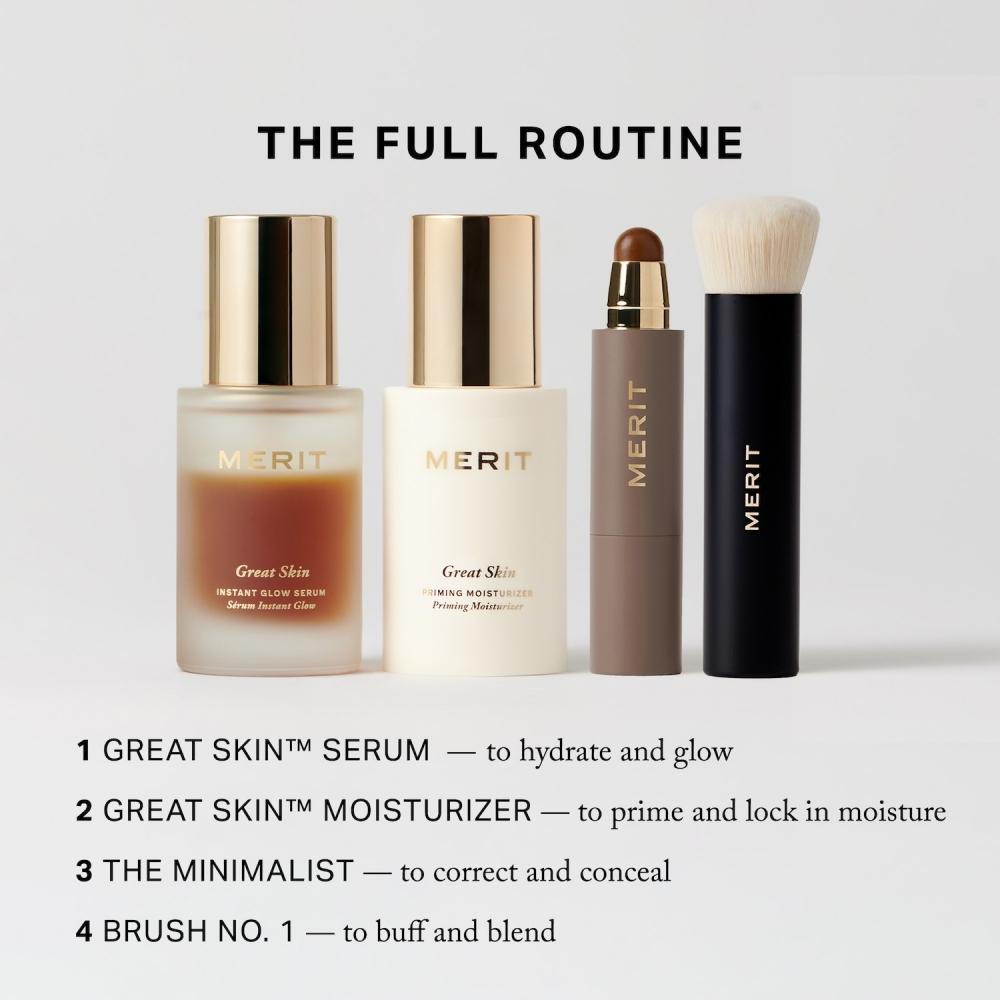 Merit Der Minimalist Perfektionierender Teint Foundation Und Concealer Stick 0,23 Unzen Seide Sehr Hell Warm