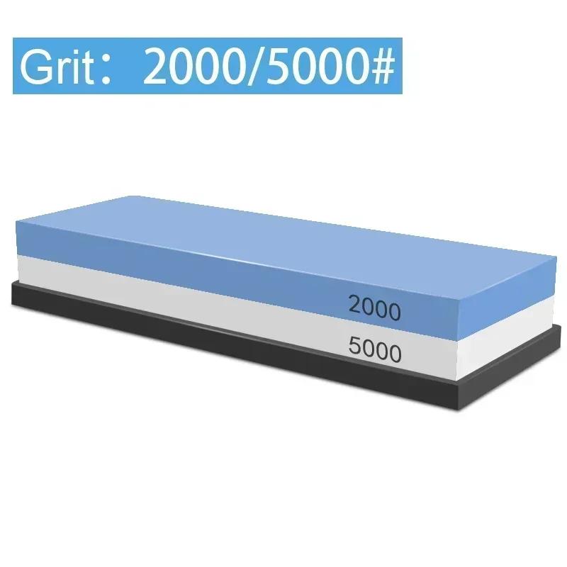 1-7Pcs Sharpening Stone Knife Sharpener Grit240-8000# Whetstone Professional Grindstone Set Wood Base Angle guide Polishing Set