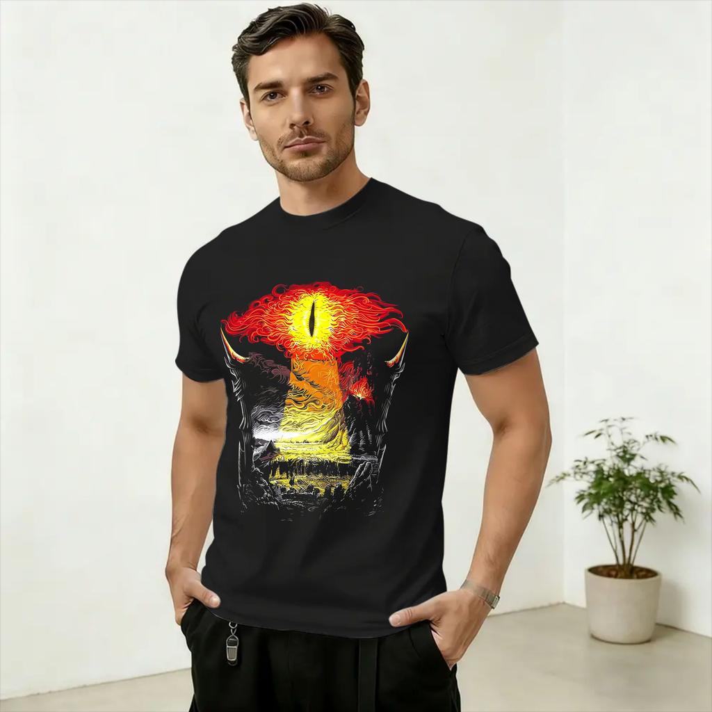 SAURON Art T Shirt for Unisex 100 Cotton Vintage TShirts Round Neck Tee Shirt Short Sleeve Clothes Gift