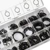 Snaps Rings Set 300Pcs Retaining Rings Set 18 Size Stainless Steels External Circlip