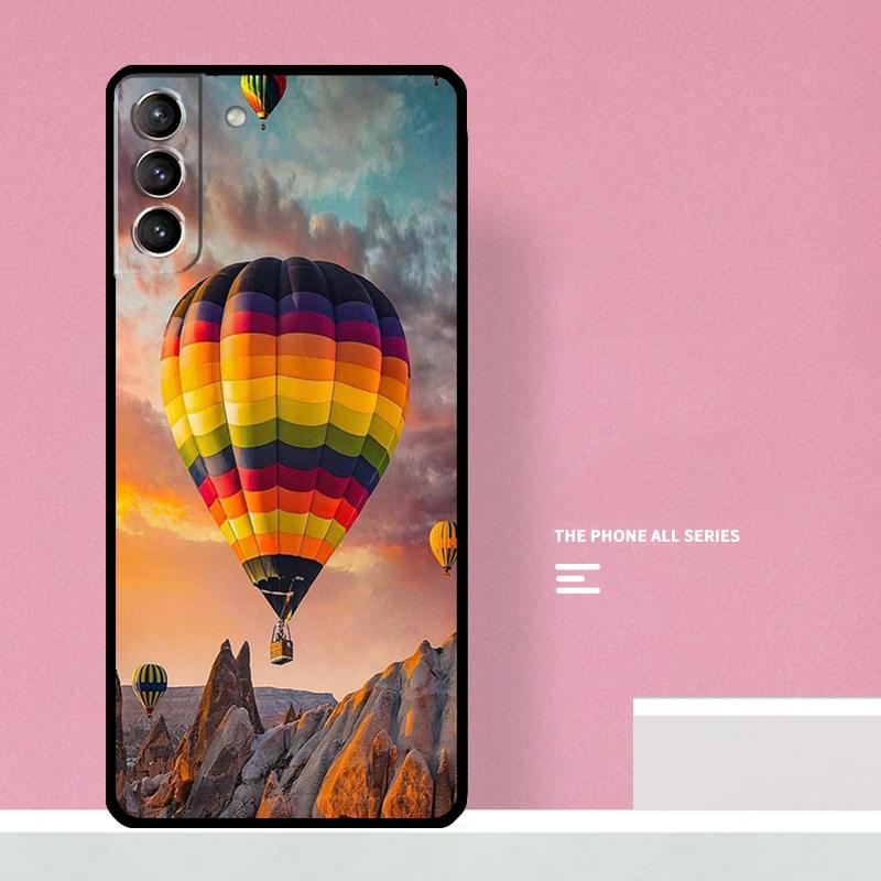 Hot Air Balloon Travel Mountain Phone Case For Samsung Galaxy S26 S23 Ultra S20 S21 S22 S24 S25 Plus S10 S25 FE Cover Coque