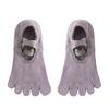 1 Pair Yoga 5-Toe Socks with Non-slip Gripper Breathable Mid-calf Socks Summer Women Ballet Dance Pilates Cotton Toe Crew