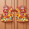 10 Pairs Chinese New Year Door Stickers Zodiac Horse Wall Decals 2026 Year of Horse Couplets for Spring Festival Home Party Decor