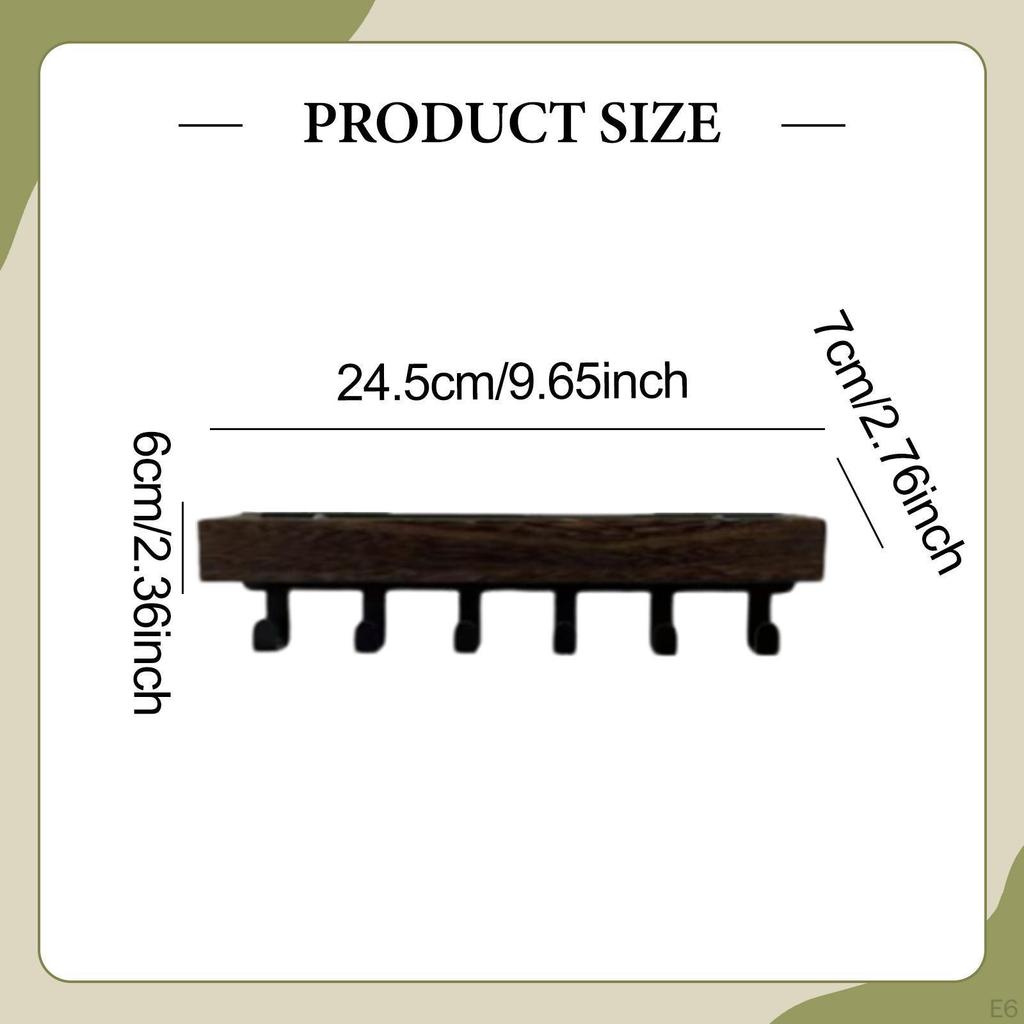 Key Holder Wall Mount Shelf Hat Rack Coat Hook Cloth Hanger for Bedroom Living Room